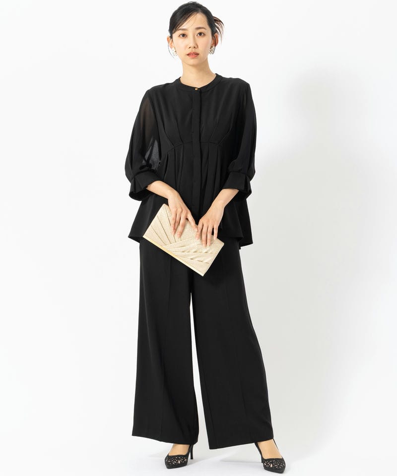 Select Shop 【パンツドレス2点SET】ペプラムタックワイドパンツドレス
