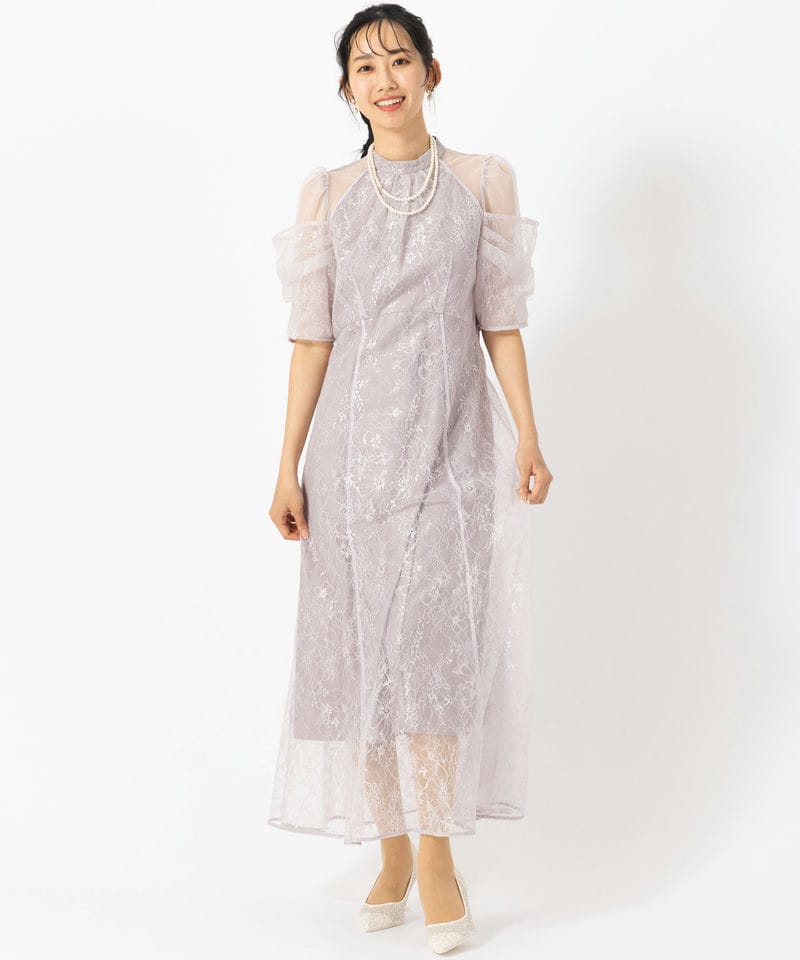 SNIDEL スナイデル アメスリスパンコールレースドレス ピンク系 | 結婚
