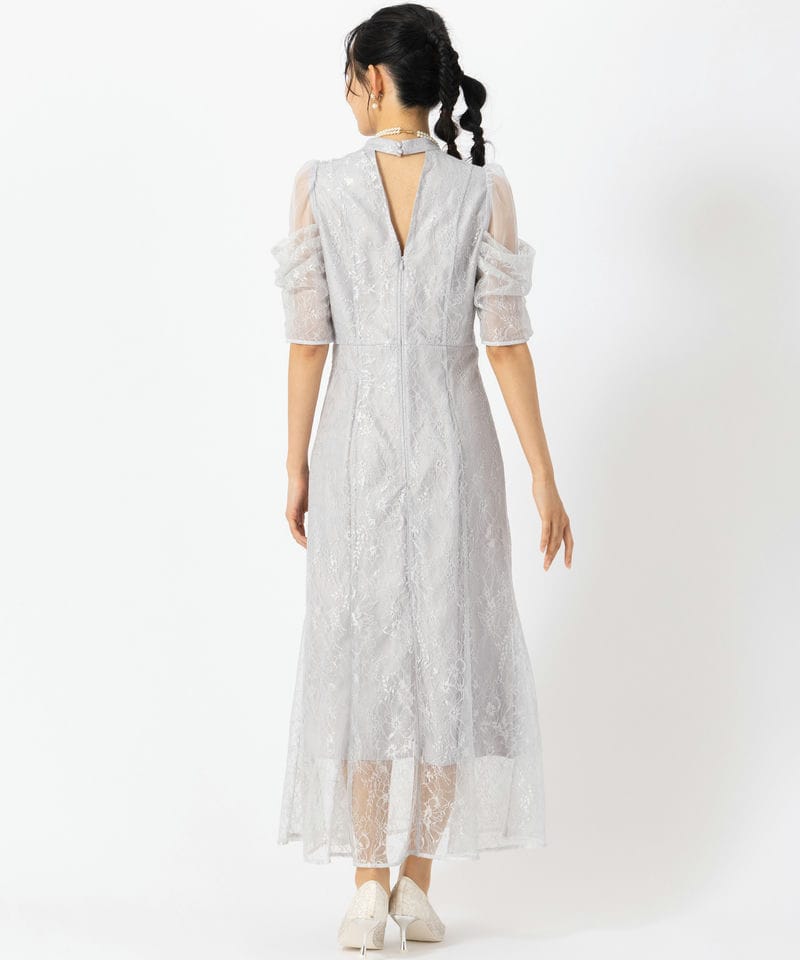 SNIDEL スナイデル アメスリスパンコールレースドレス グレー系 | 結婚