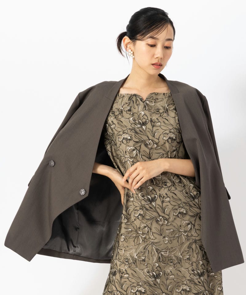 Dorry Doll ドリードール バイカラーエンブロイダリードレス その他 x