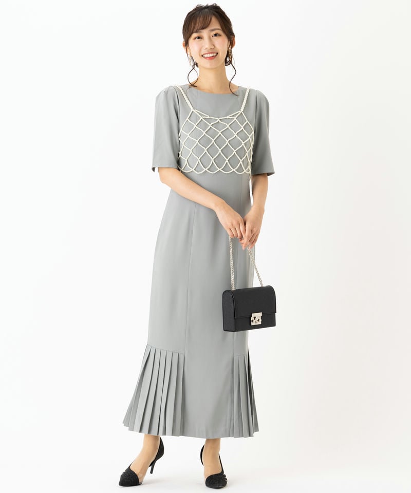 Ameri VINTAGE アメリヴィンテージ ランバスパールビスチェ ホワイト系