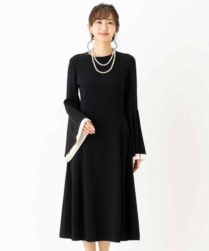 SNIDEL スナイデル ダブルカラーマーメイドドレス ネイビー系 | 結婚式