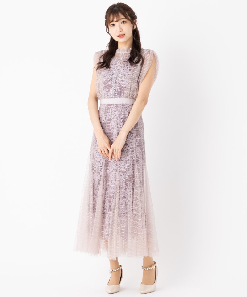 SNIDEL スナイデル バイカラーレースレイヤードドレス その他 x ピンク