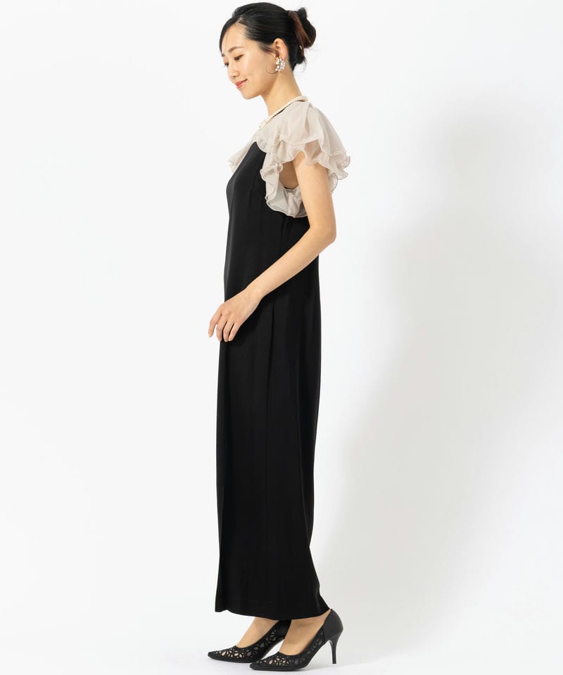 FRAY I.D 【ドレス2点セット】フレイアイディー フリルスリーブコンビ