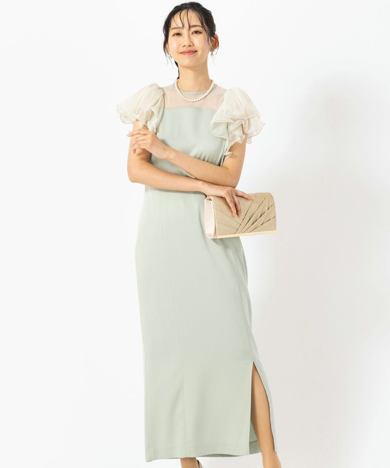 FRAY I.D 【ドレス2点セット】フレイアイディー フリルスリーブコンビ