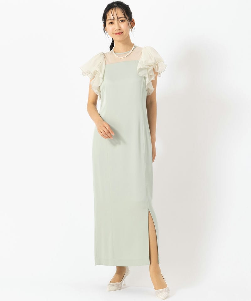 FRAY I.D 【ドレス2点セット】フレイアイディー フリルスリーブコンビ