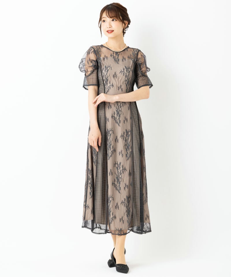 LAGUNAMOON ラグナムーン LADYパネルレースドレス その他 x グレー系
