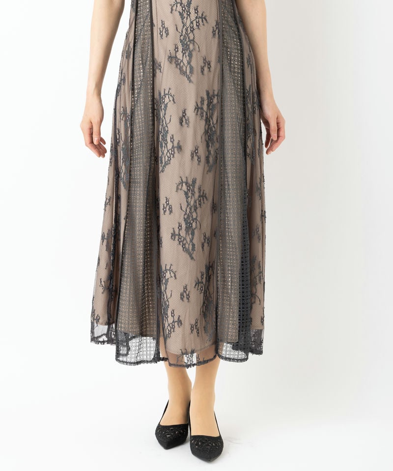 LAGUNAMOON ラグナムーン LADYパネルレースドレス その他 x グレー系