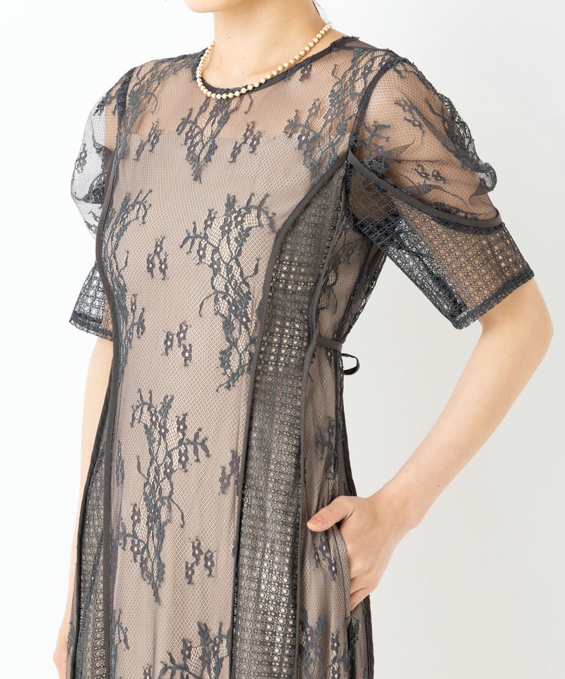 LAGUNAMOON ラグナムーン LADYパネルレースドレス その他 x グレー系