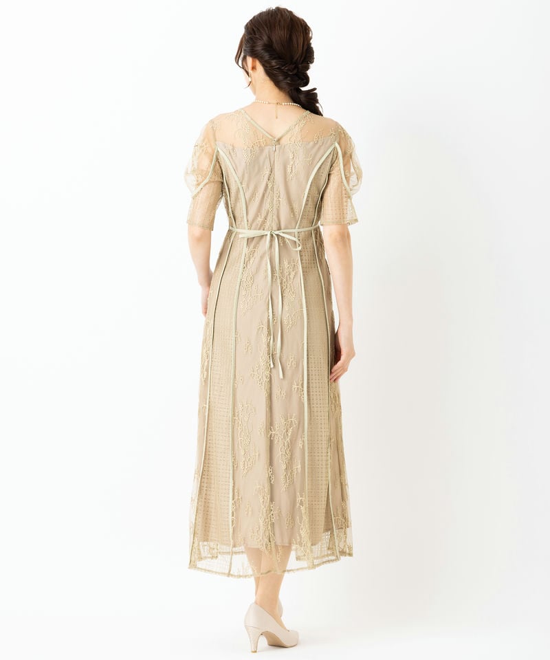 LAGUNAMOON ラグナムーン LADYパネルレースドレス その他 x グレー系 x
