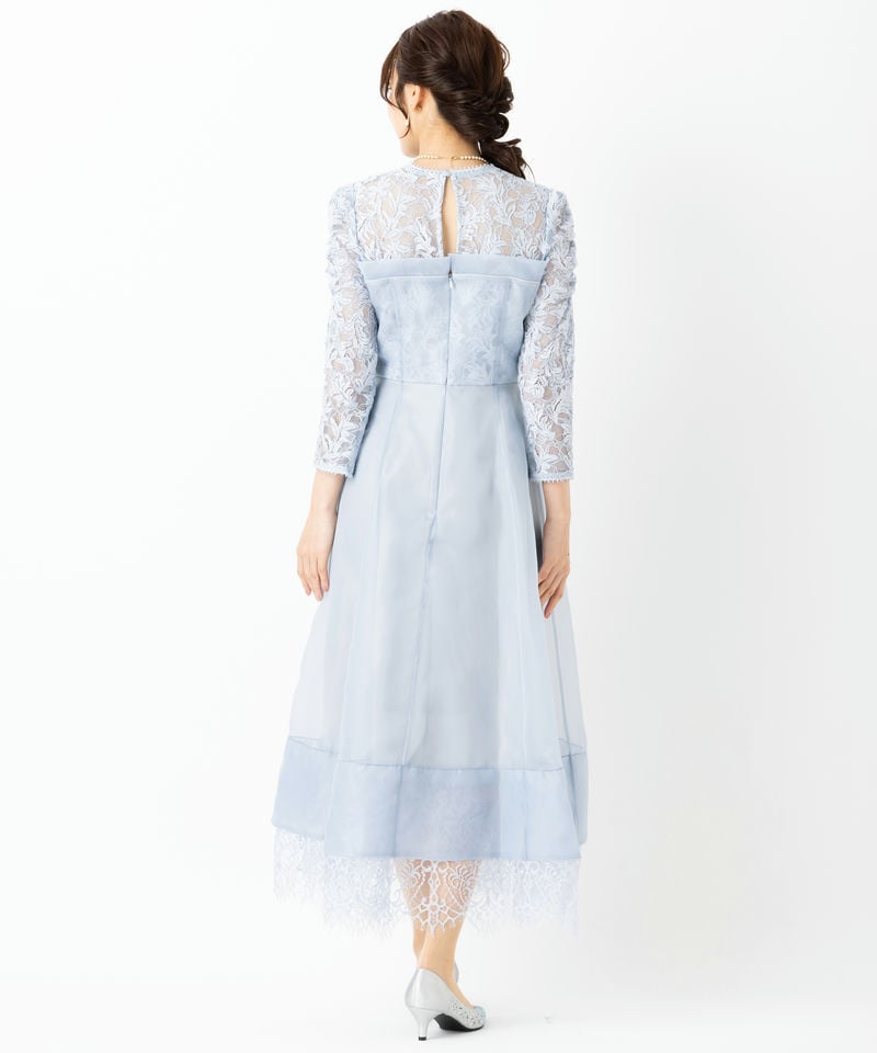 SNIDEL スナイデル ボリュームフレアレースドッキングドレス その他 x