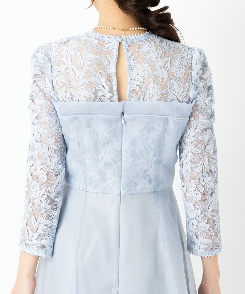 SNIDEL スナイデル ボリュームフレアレースドッキングドレス その他 x