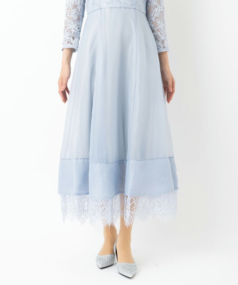 SNIDEL スナイデル ボリュームフレアレースドッキングドレス その他 x