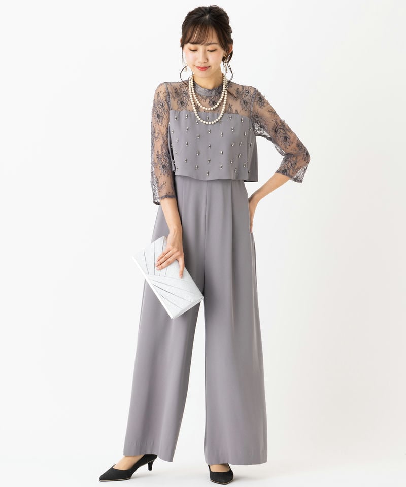 LilyBrown リリーブラウン チュールボレロセットコンビネゾン ブルー系