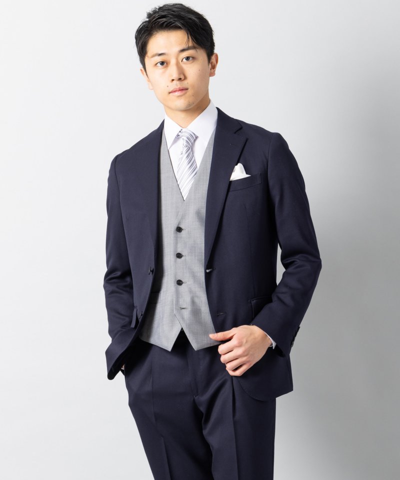 SUIT SELECT スーツセレクト スリムフィットスリーピーススーツ