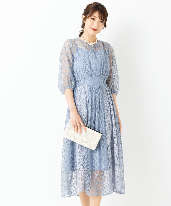 JILL STUART ジルスチュアート トリミングレースセットアップドレス