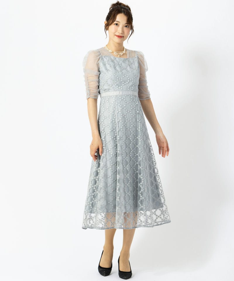 Dorry Doll ドリードール ダイヤフラワーレースドレス ブルー系 | 結婚