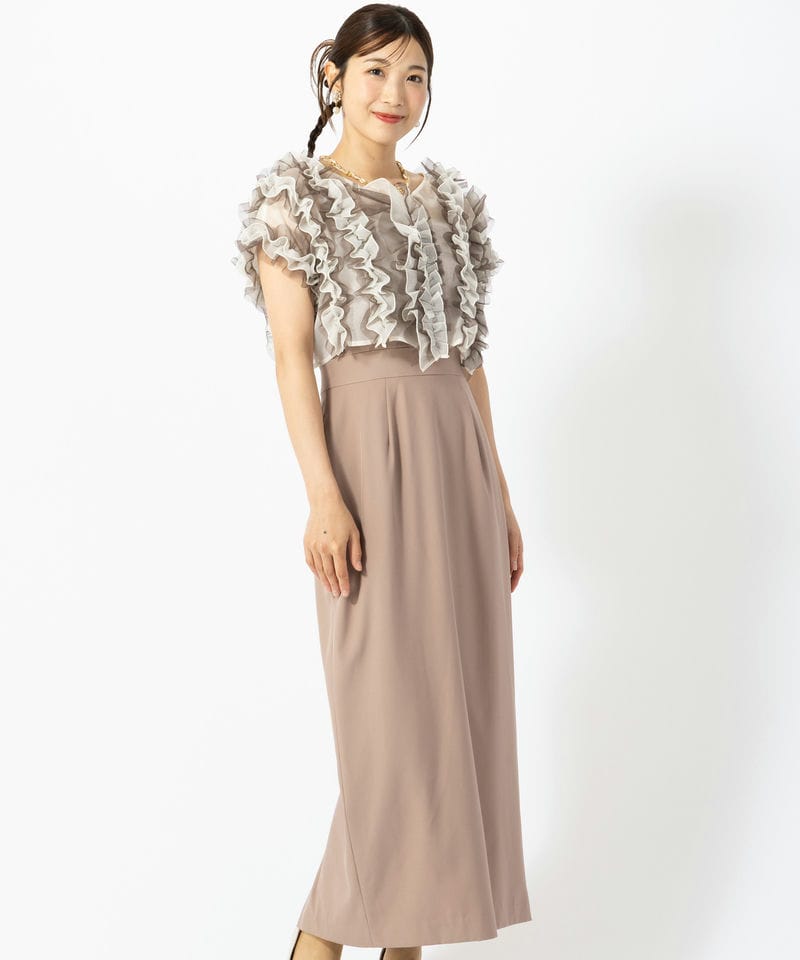 Ameri VINTAGE アメリヴィンテージ ドットチュールセットフレアドレス