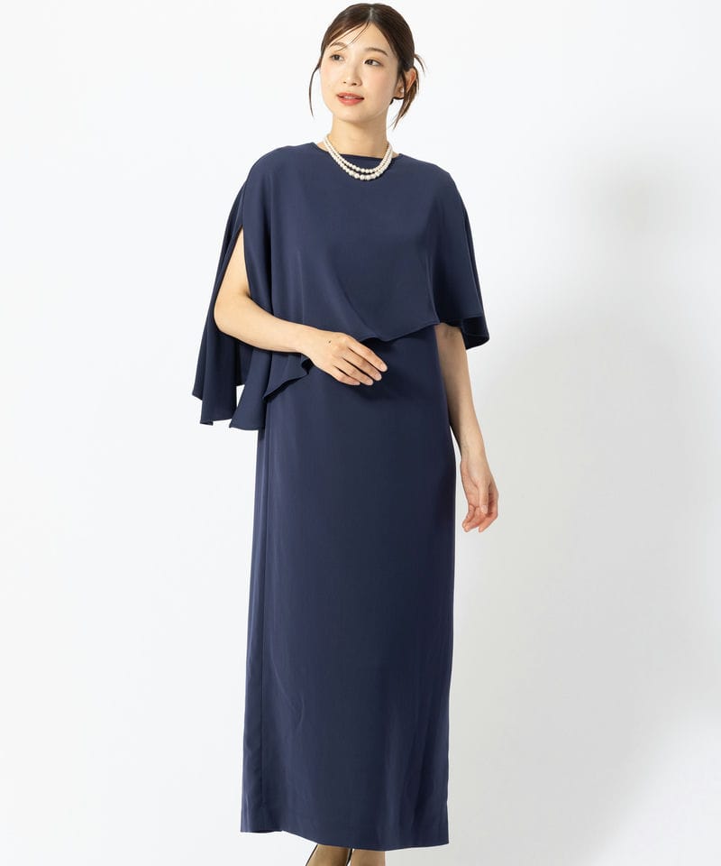 form forma 【マザーズドレス】フォルムフォルマ アシメケープ×Iライン