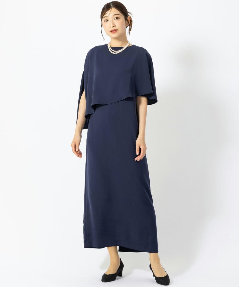 form forma 【マザーズドレス】フォルムフォルマ アシメケープ×Iライン