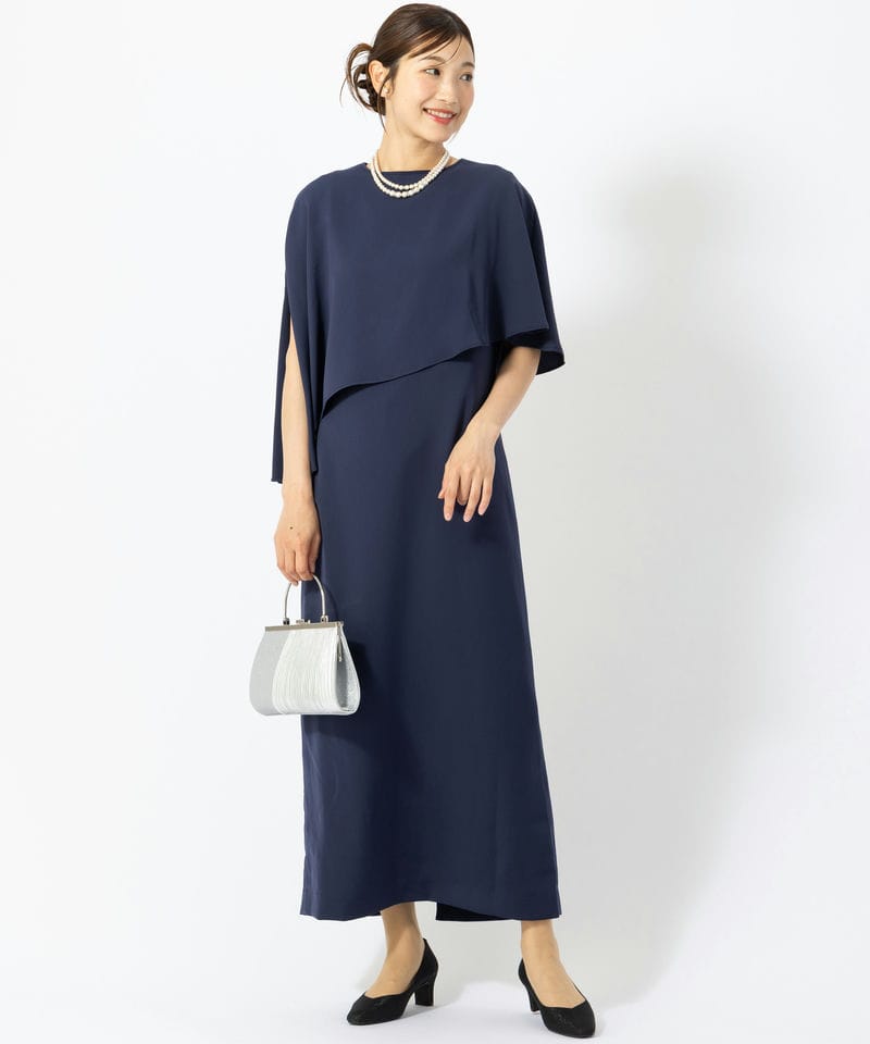 form forma 【マザーズドレス】フォルムフォルマ アシメケープ×Iライン