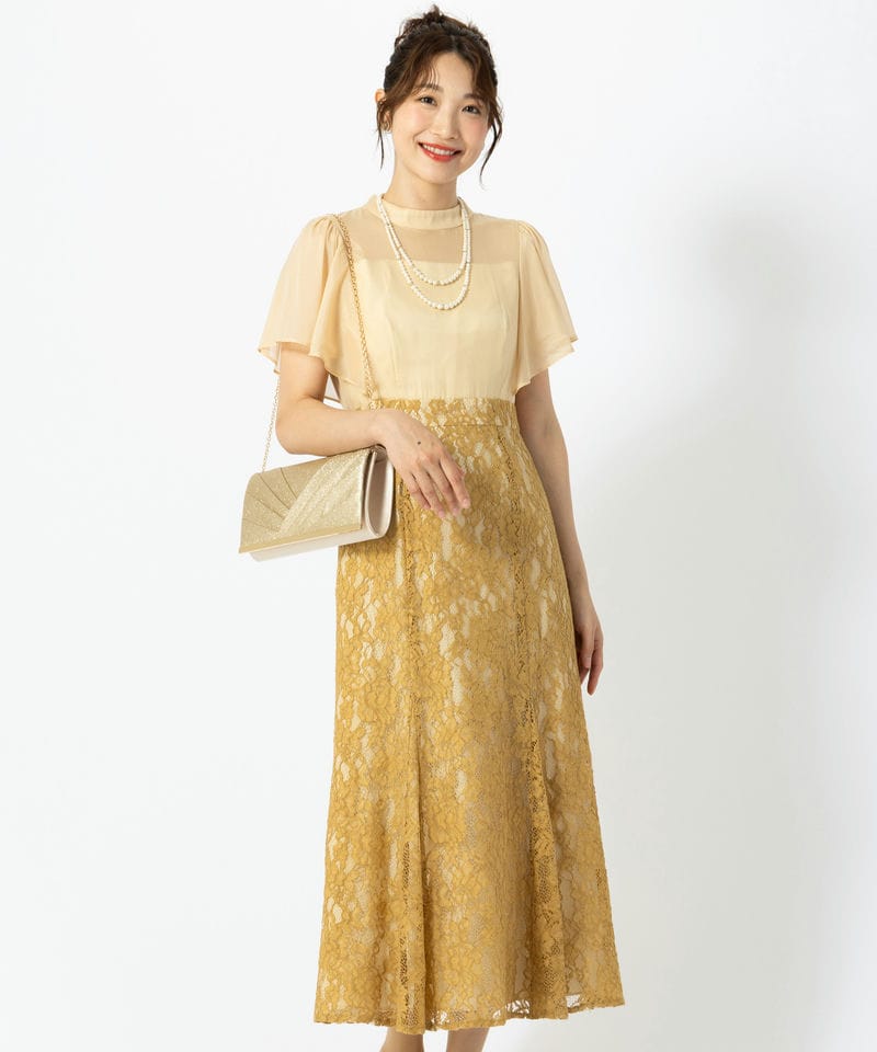 CELFORD セルフォード ラッセルレース切り替えドレス その他 x