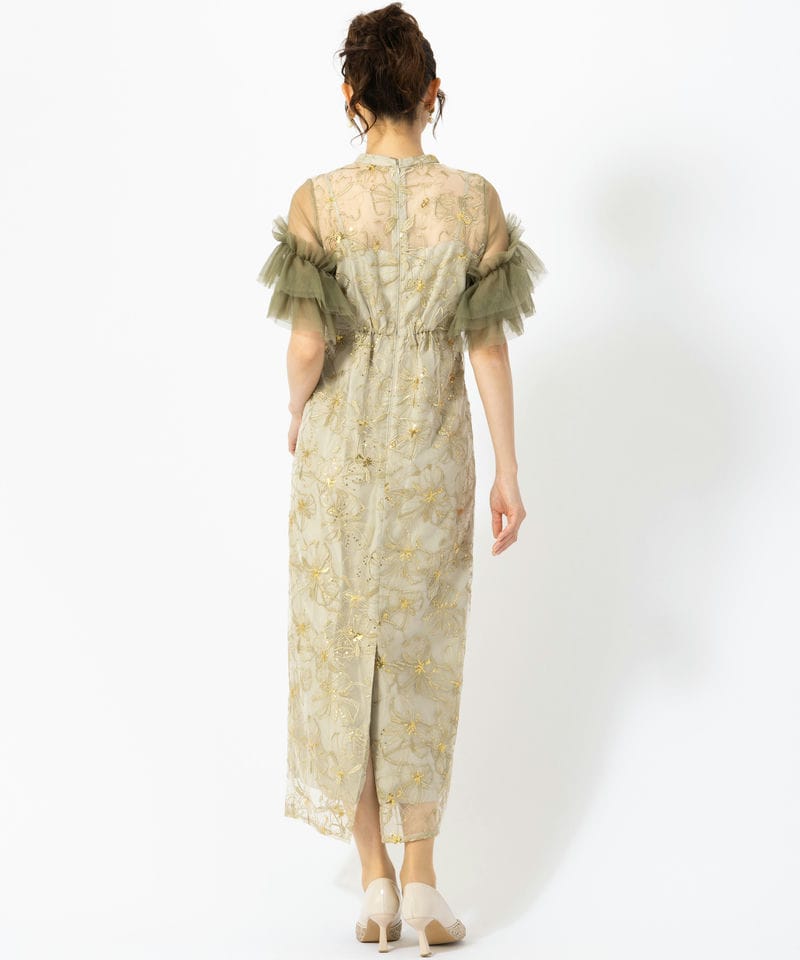 ANDRESD アンドレスド キーネックエンブロイダリードレス その他 x