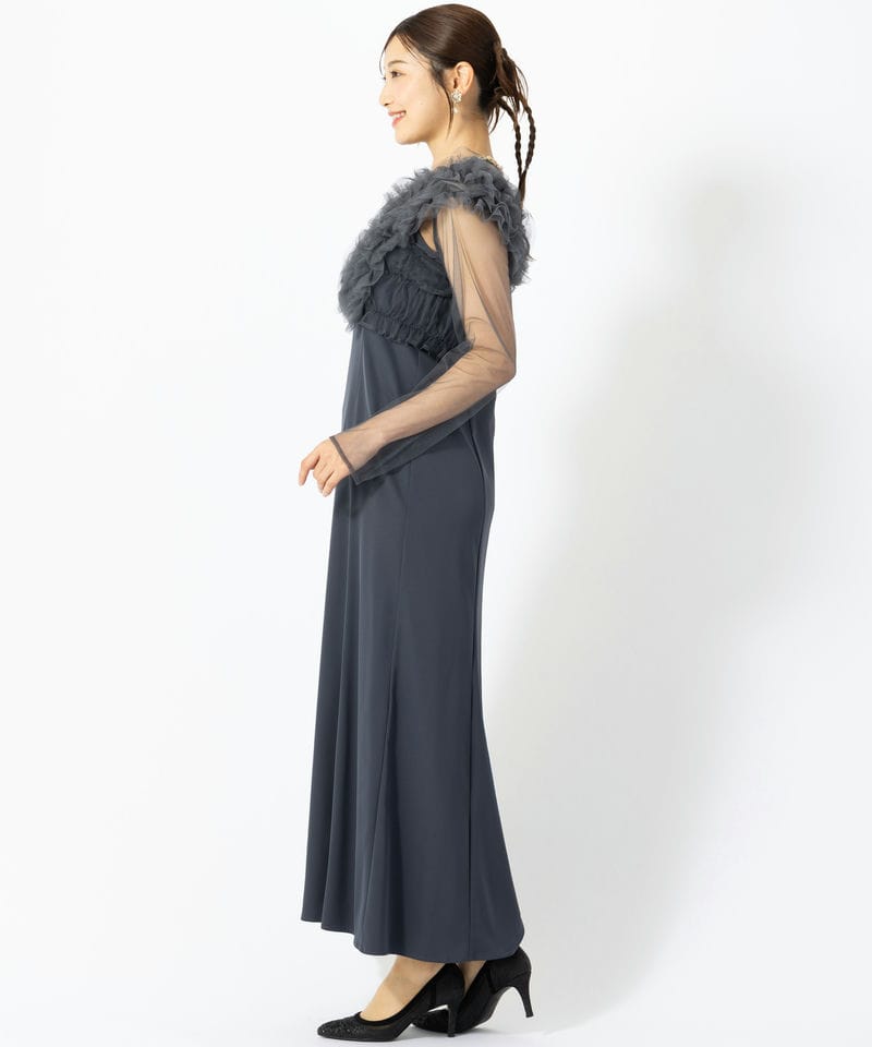 et.UNiVER エト.ユニヴェール メニーウェイフリルドレス ブルー系