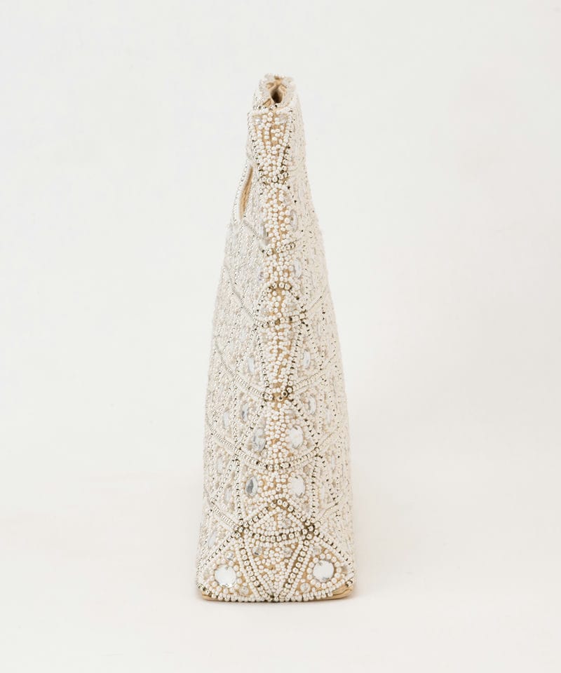 GRACE CONTINENTAL グレースコンチネンタル ビーズ刺繍バッグ ベージュ