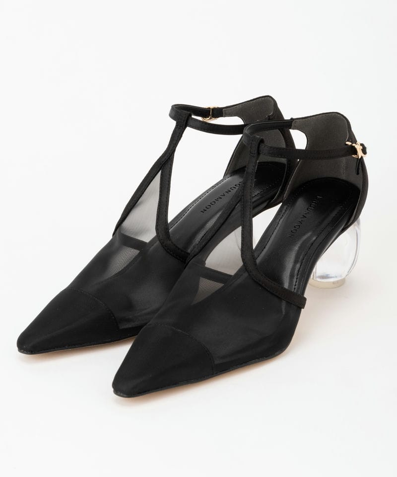 LAGUNAMOON ラグナムーン LADYシアークリアヒールパンプス ブラック系