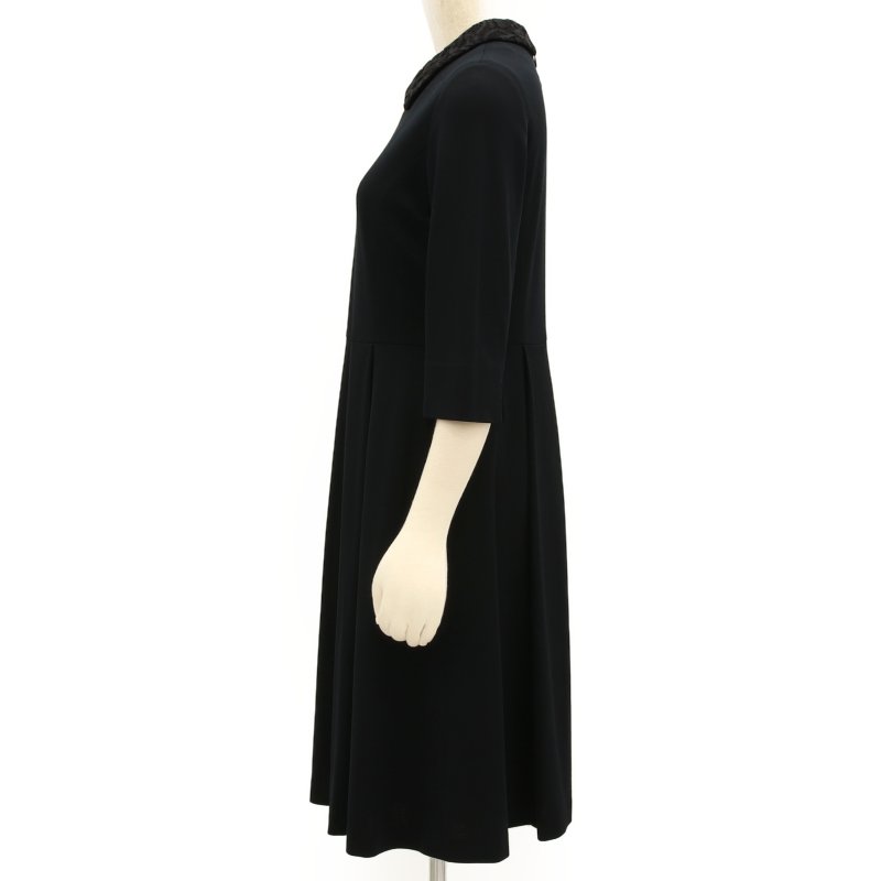 23区 襟付きグログランワンピース ネイビー系 | 結婚式パーティーの