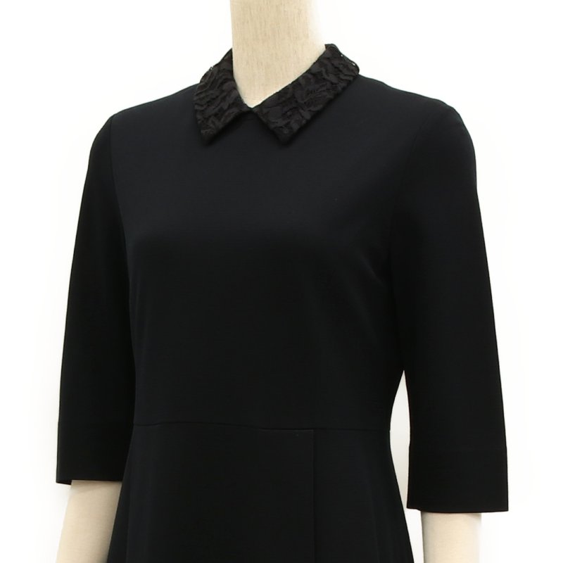 23区 襟付きグログランワンピース ネイビー系 | 結婚式パーティーの