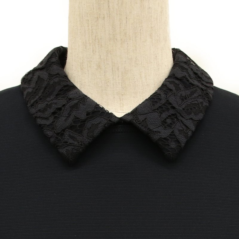 23区 襟付きグログランワンピース ネイビー系 | 結婚式パーティーの