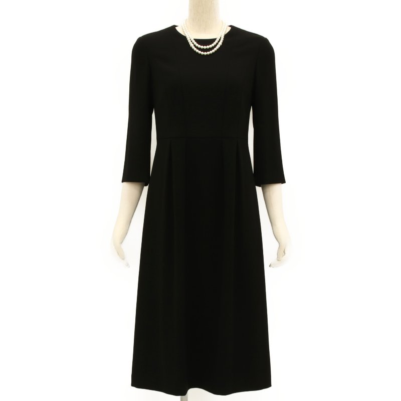 23区 襟付きグログランワンピース ネイビー系 | 結婚式パーティーの