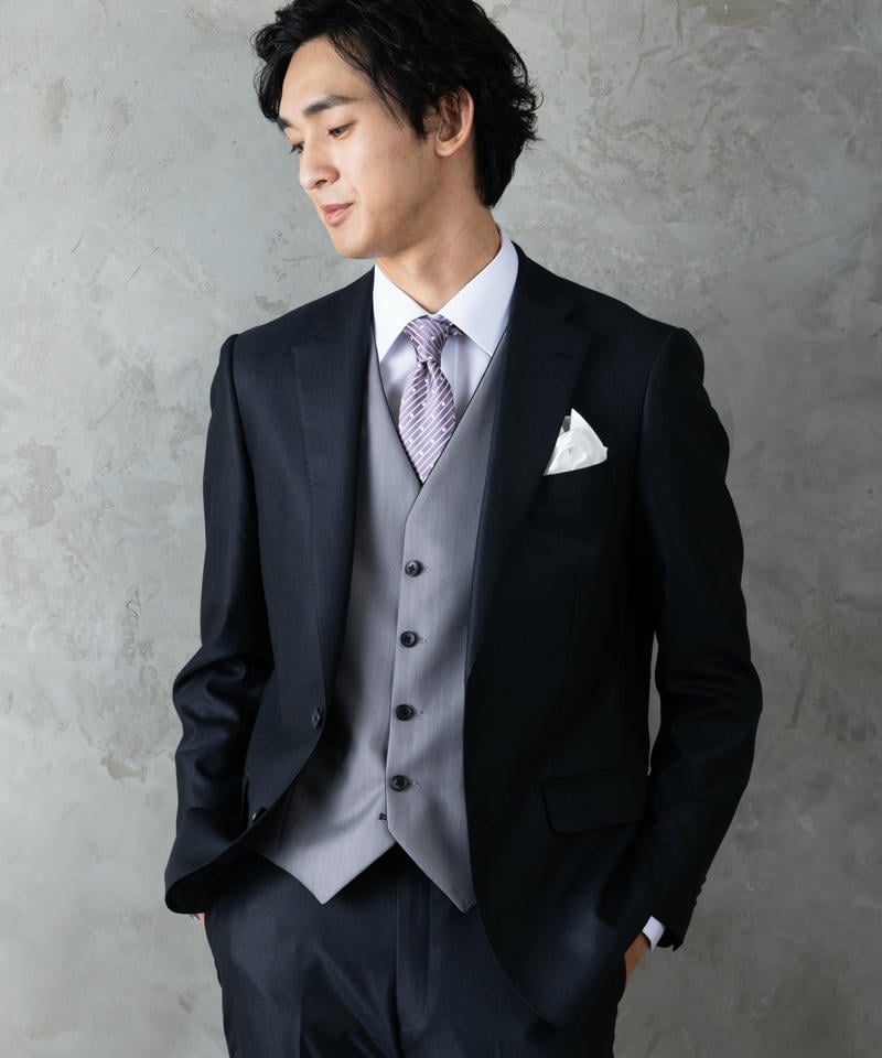 Select Shop 3ピースカラーフォーマルスーツ ネイビー系 | 結婚式