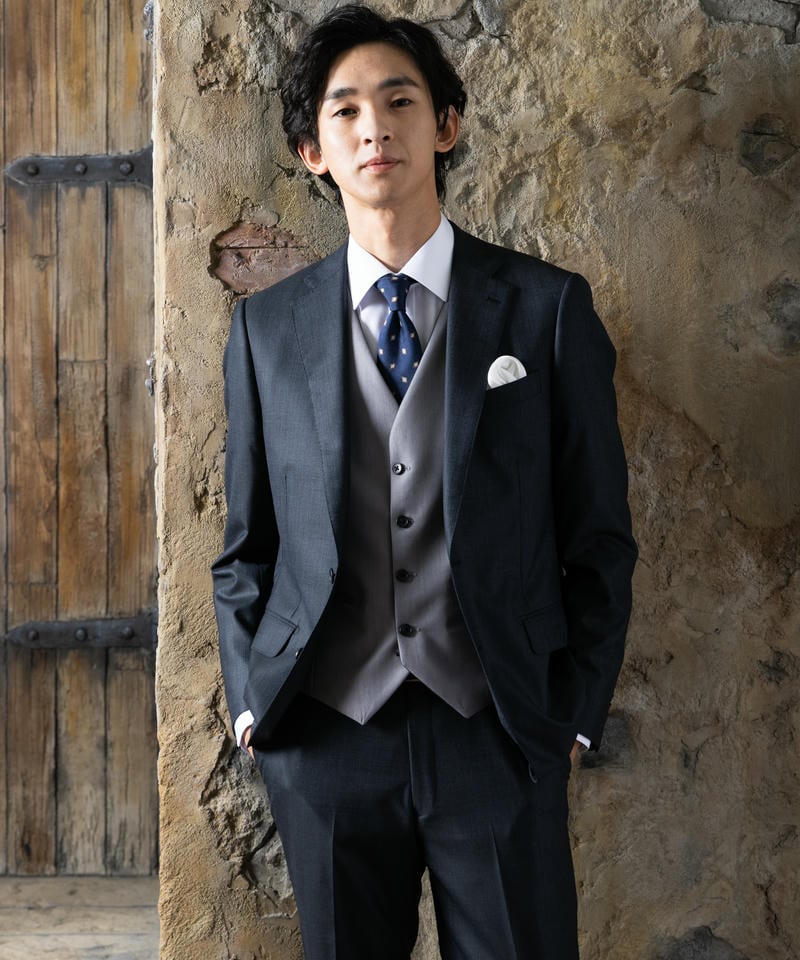 Select Shop 3ピースカラーフォーマルスーツ ネイビー系 | 結婚式