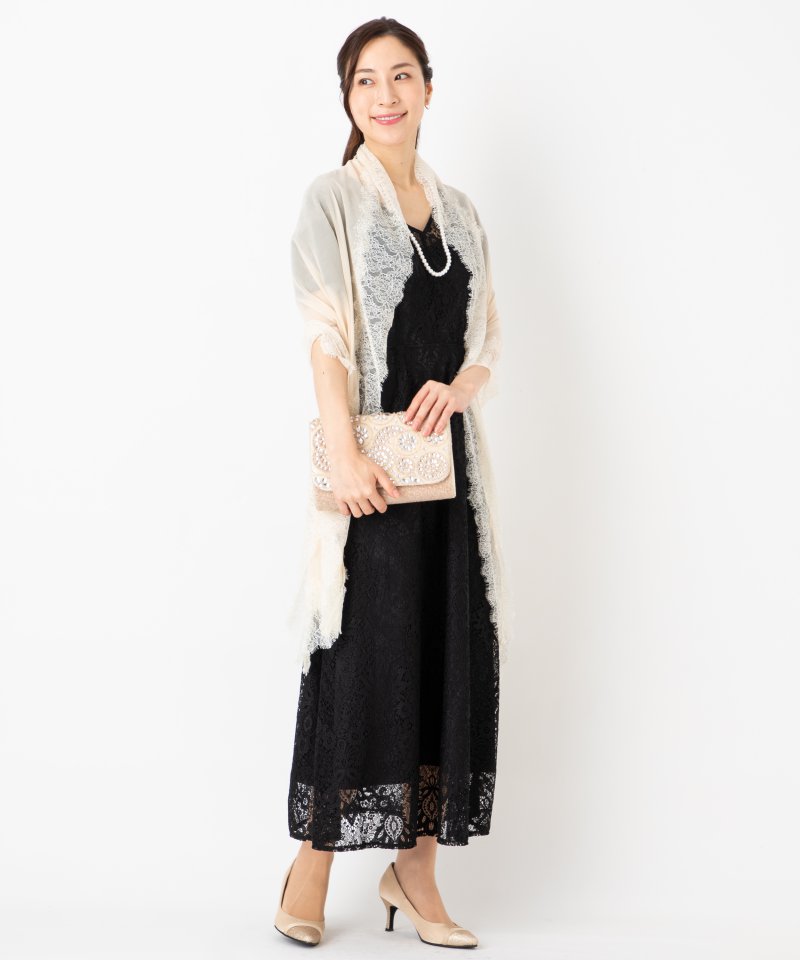 LAGUNAMOON ラグナムーン LADY総レースVネックドレス ブラック系