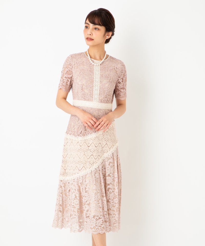 JILL STUART ジルスチュアート ジュリア配色レースドレス その他 x