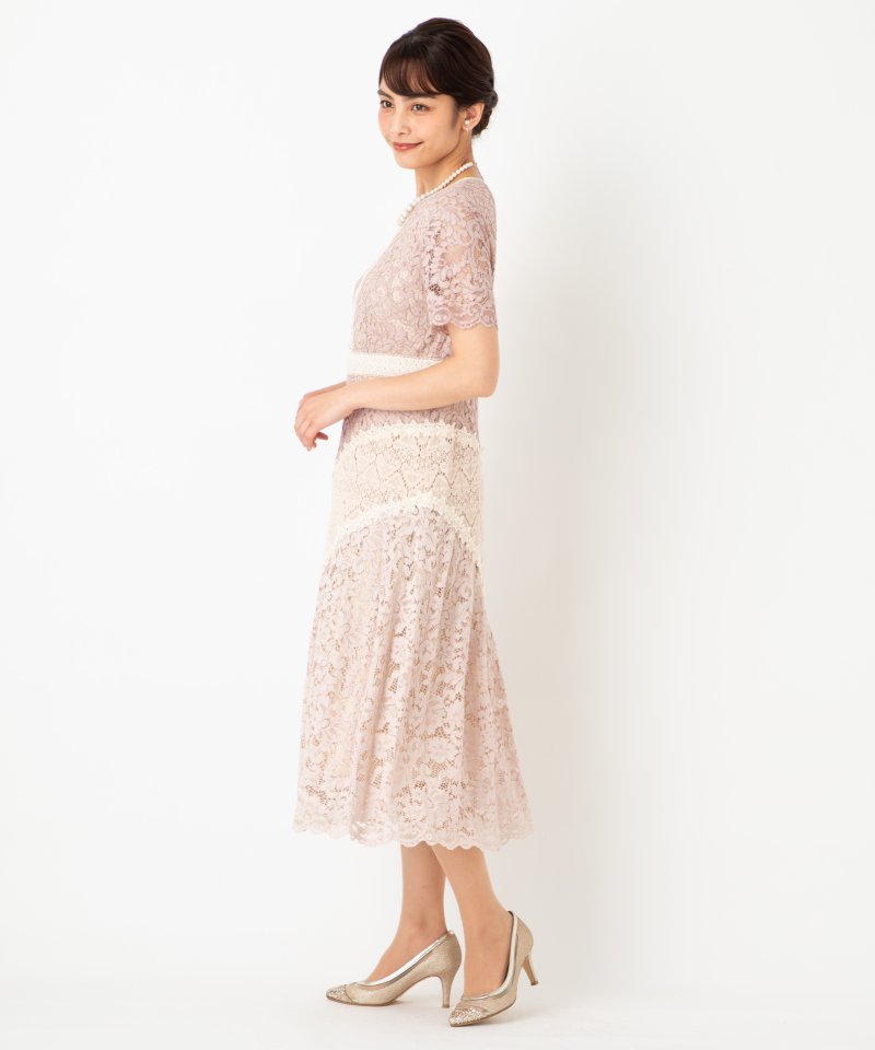 JILL STUART ジルスチュアート ジュリア配色レースドレス その他 x 