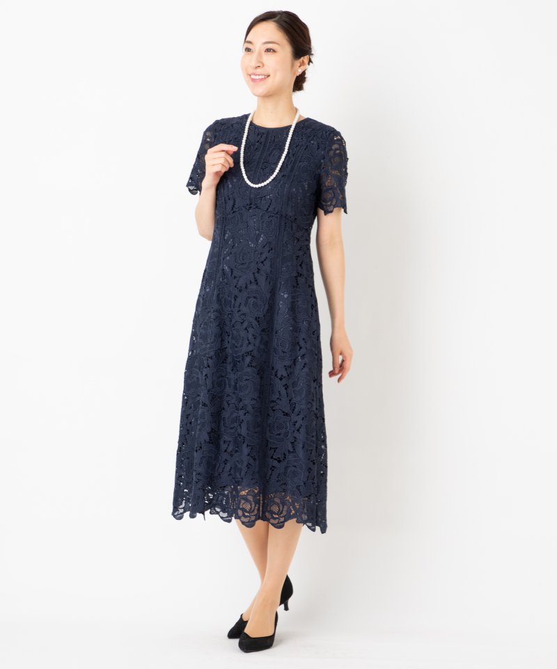 JILL STUART ジルスチュアート ヴェラレースドレス ネイビー系 | 結婚