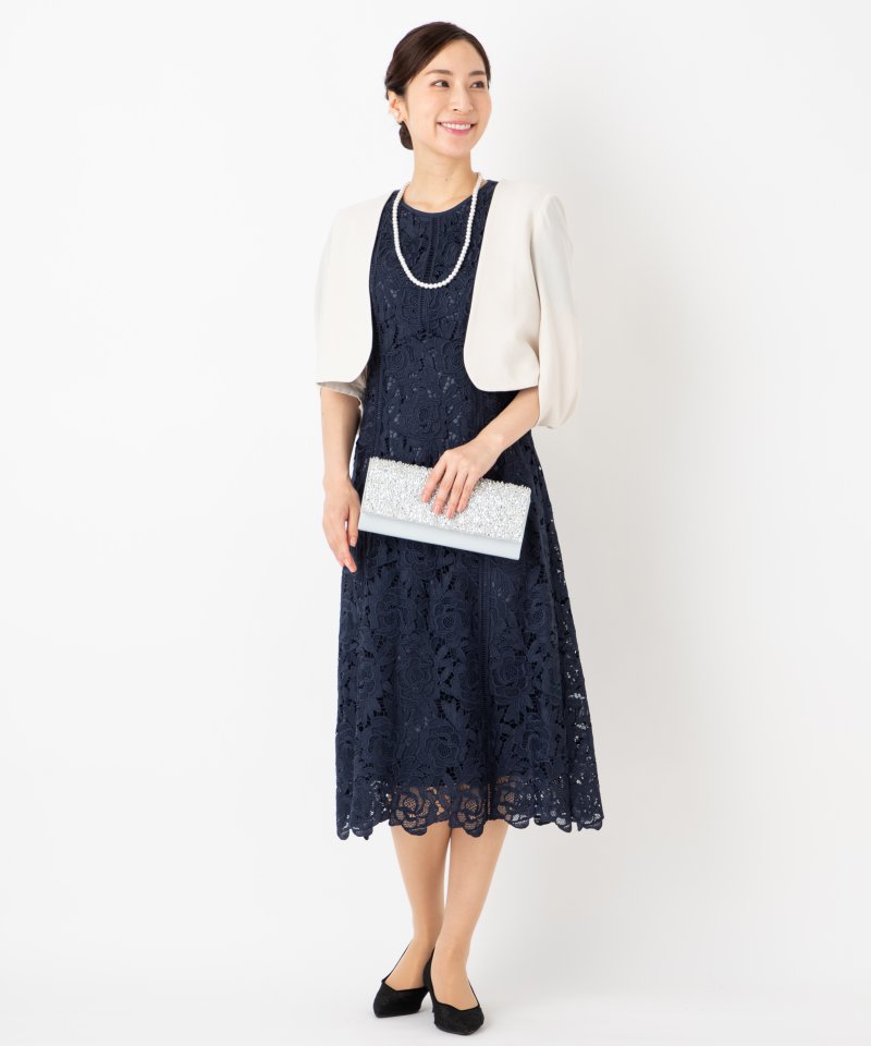 JILL STUART ジルスチュアート ヴェラレースドレス ネイビー系 | 結婚