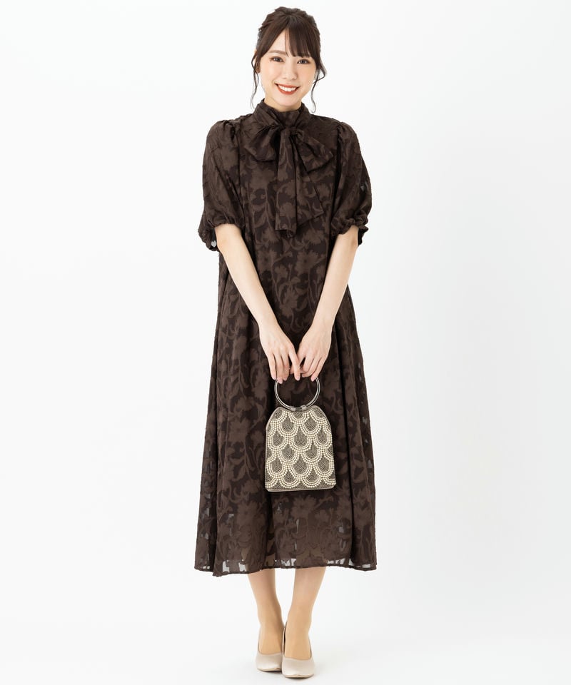 J by blue ジェーバイブルー インナー付きバックリボンジャガード