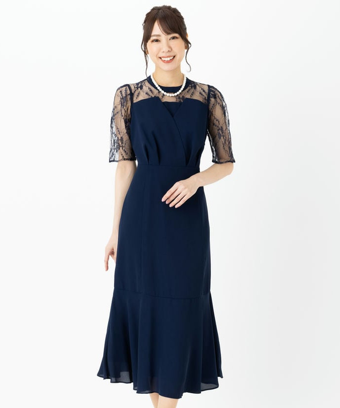 Select Shop ビスチェ風マーメイドドレス ネイビー系 | 結婚式