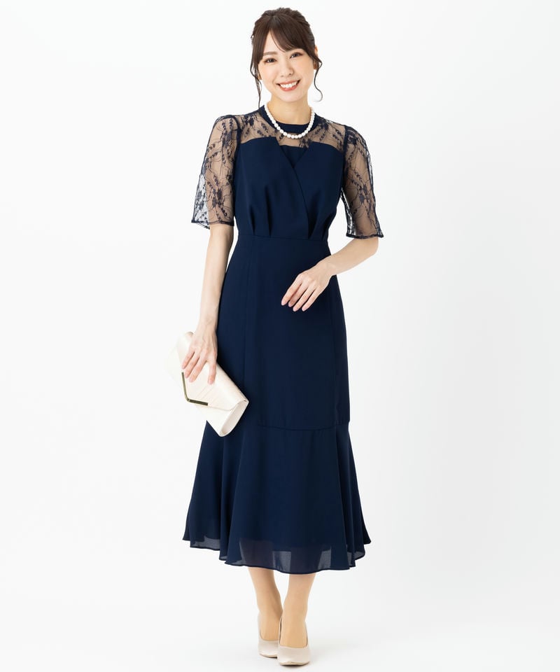 Select Shop ビスチェ風マーメイドドレス ネイビー系 | 結婚式