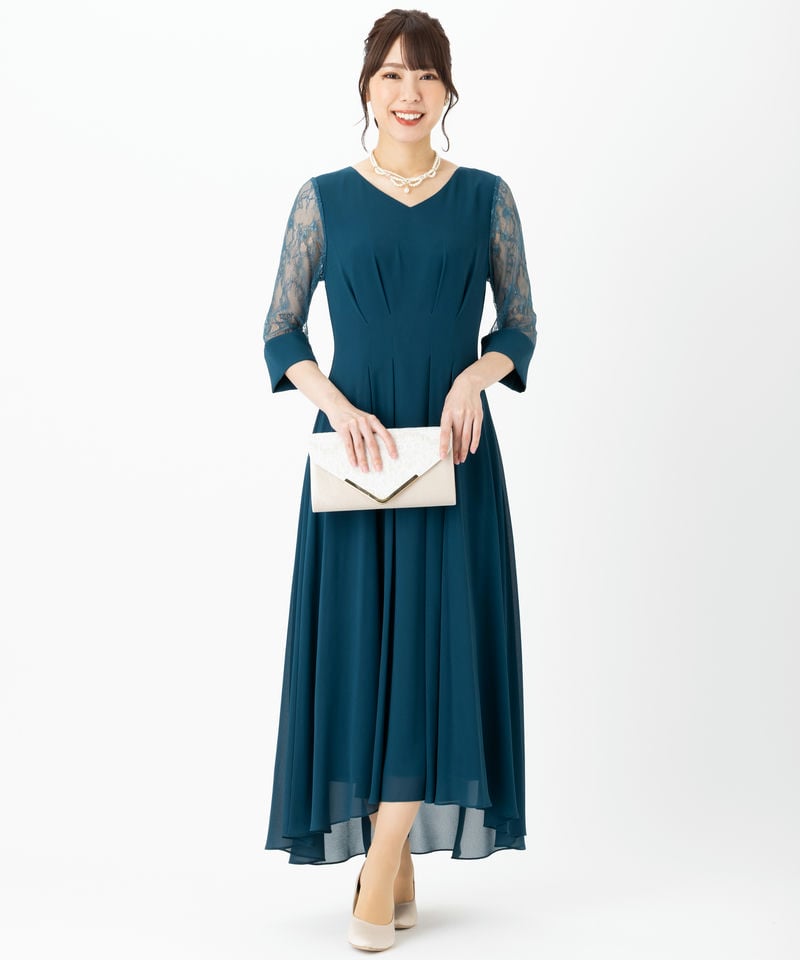 Select Shop 【マザーズドレス】刺繍レースシフォンマザードレス