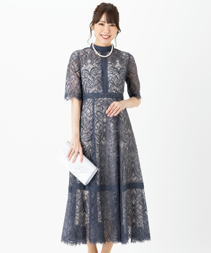 Dorry Doll 【ドレス2点セット】ドリードール 配色レース×ハシゴレース