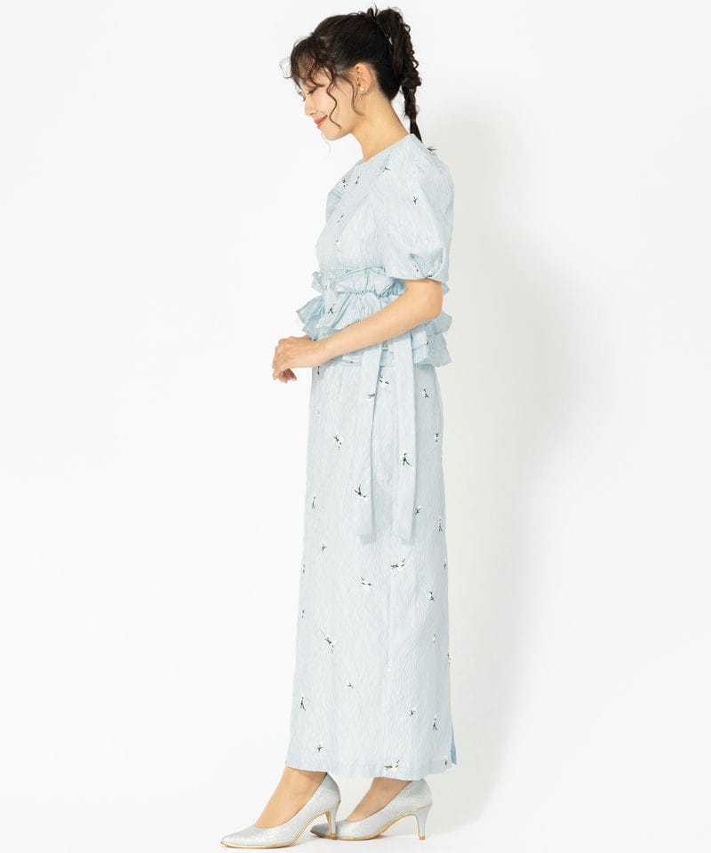 ANDRESD アンドレスド ブロッサムフリルドレス ブルー系 | 結婚式