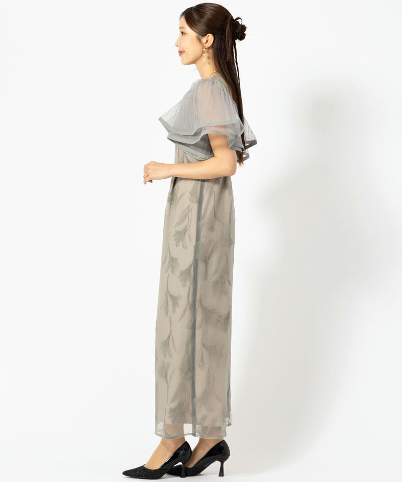 LE'RURE 【ドレス2点SET】リルアー サーキュラースリーブフラワー