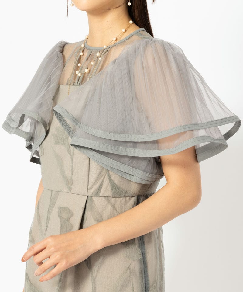 LE'RURE 【ドレス2点SET】リルアー サーキュラースリーブフラワー