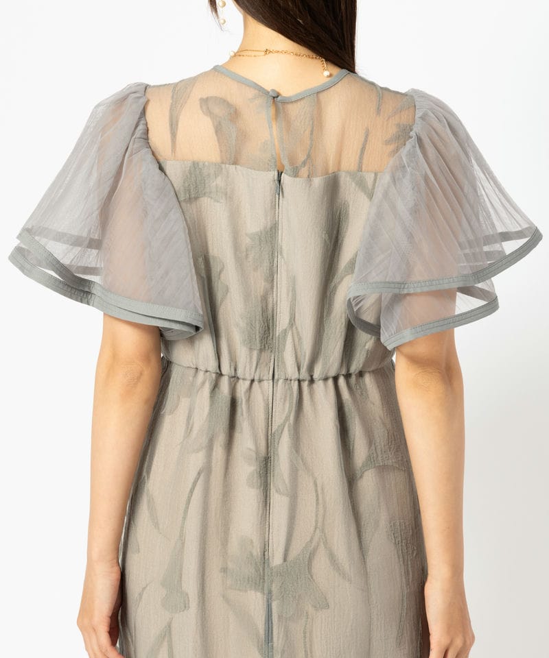 LE'RURE 【ドレス2点SET】リルアー サーキュラースリーブフラワー